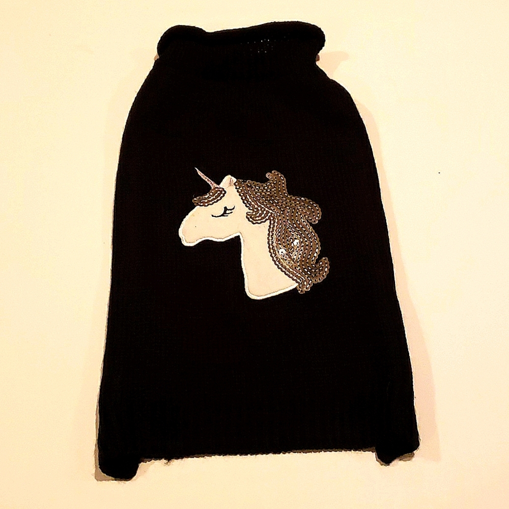 Fab dog unicorn knit sweater